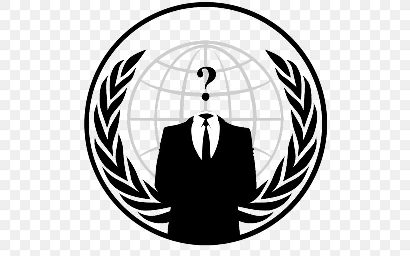 Anonymous Logo Security Hacker Clip Art Graphics, PNG, 512x512px, Anonymous, Black, Black And White, Brand, Drawing Download Free