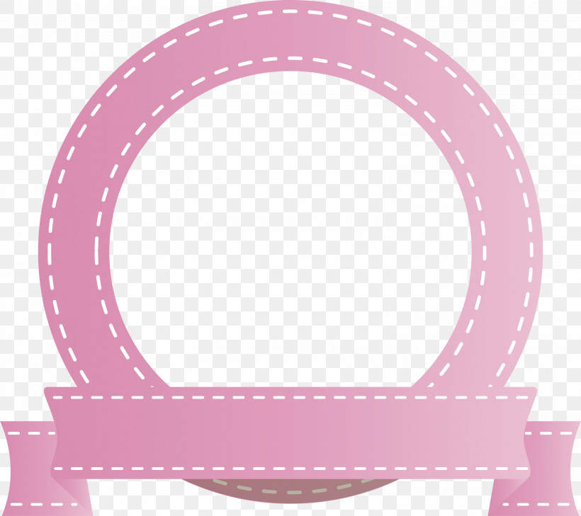Emblem Ribbon, PNG, 3000x2669px, Emblem Ribbon, Circle, Material Property, Picture Frame, Pink Download Free