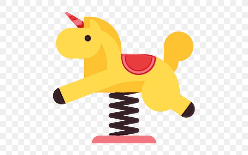 Animal Figure Toy Yellow Clip Art Riding Toy, PNG, 512x512px, Watercolor, Animal Figure, Fictional Character, Paint, Riding Toy Download Free