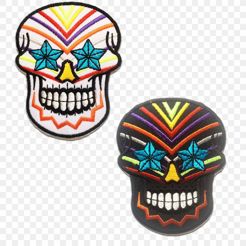 Embroidered Patch Skull Clothing Embroidery, PNG, 1100x1100px, Embroidered Patch, Applique, Biker, Bone, Clothing Download Free