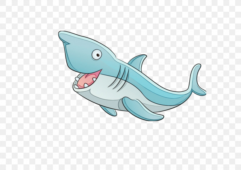 Shark, PNG, 1654x1169px, Watercolor, Animal Figure, Aqua, Cartilaginous Fish, Cartoon Download Free