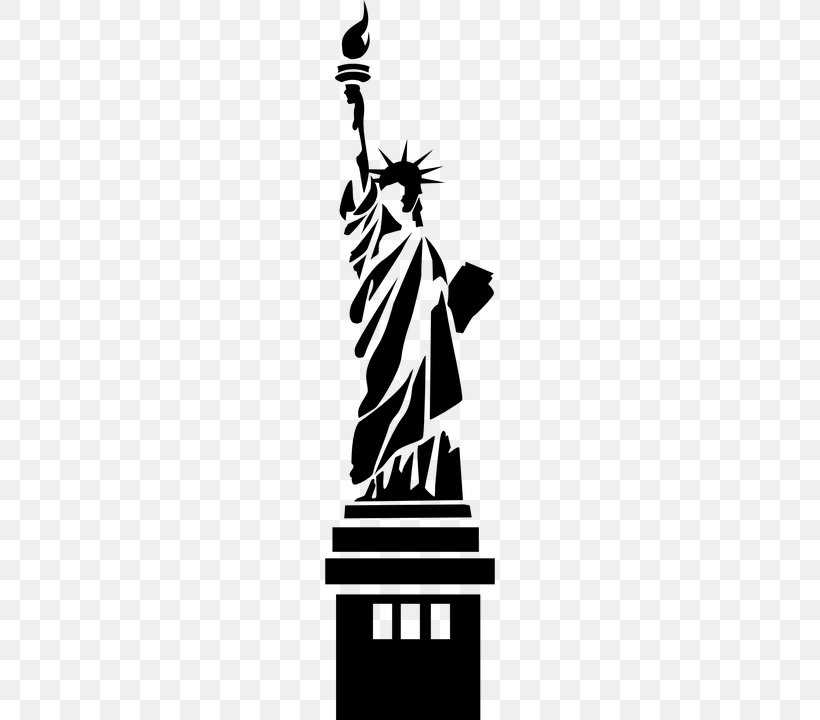 Statue Of Liberty National Monument Clip Art Vector Graphics, PNG, 360x720px, Statue Of Liberty National Monument, Art, Blackandwhite, Drawing, Monument Download Free