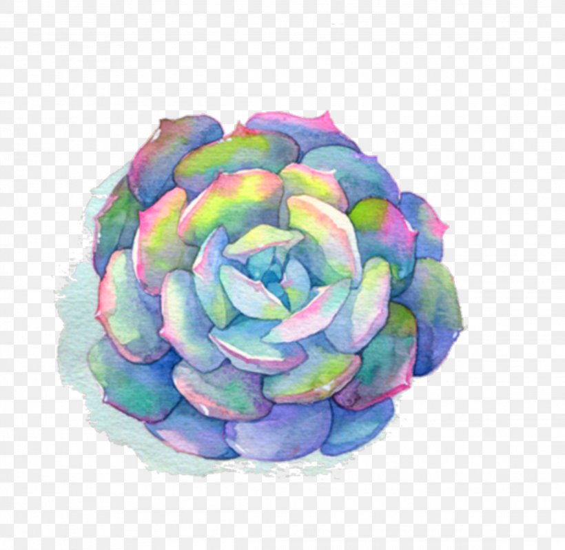 Watercolor Painting Watercolor: Flowers Art Succulent Watercolor, PNG, 2288x2227px, Watercolor Painting, Art, Cactus, Cornales, Drawing Download Free