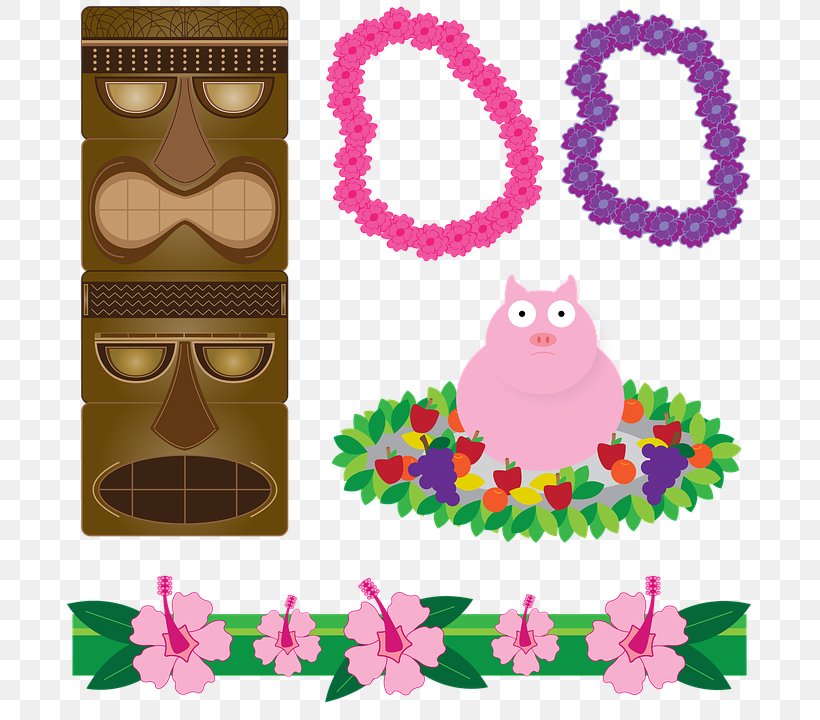 Cuisine Of Hawaii Luau Birthday Clip Art, PNG, 720x720px, Cuisine Of Hawaii, Aloha, Baby Toys, Beach, Birthday Download Free