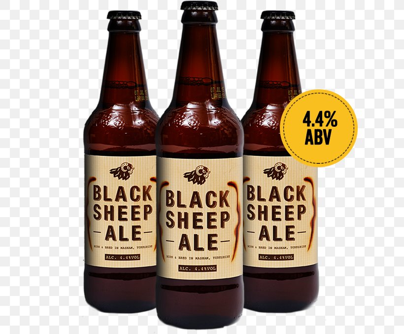 Black Sheep Ale Beer Bottle Black Sheep Brewery, PNG, 642x677px, Ale, Alcoholic Beverage, Bag, Beer, Beer Bottle Download Free