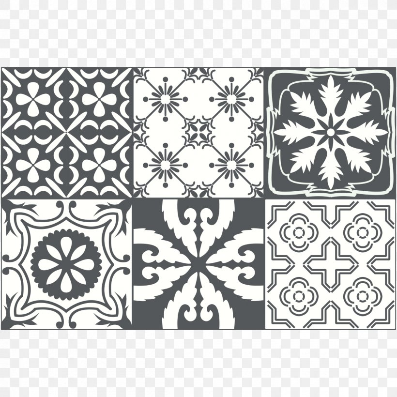 Cement Tile Carrelage Sticker Azulejo, PNG, 1200x1200px, Cement Tile, Area, Azulejo, Bathroom, Black Download Free