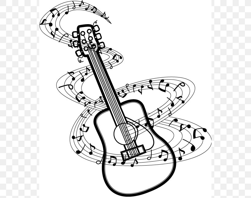 Musical Note Guitar Drawing Clip Art, PNG, 563x647px, Watercolor, Cartoon, Flower, Frame, Heart Download Free