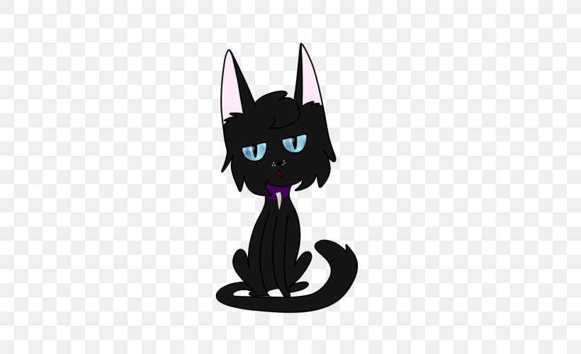 Black Cat Kitten Whiskers Domestic Short-haired Cat, PNG, 500x500px, Black Cat, Black, Canidae, Carnivoran, Cartoon Download Free