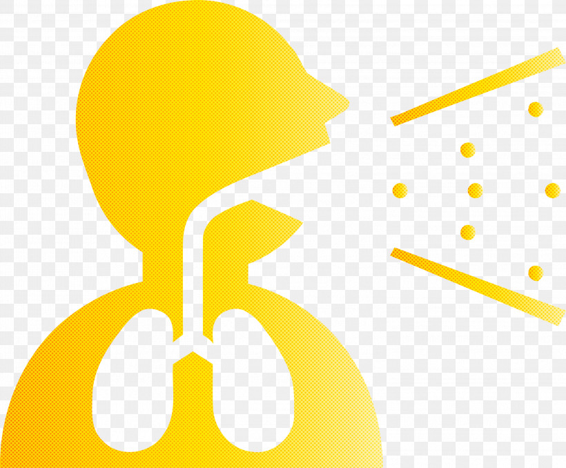 Coughing, PNG, 2999x2483px, Coughing, Line, Yellow Download Free