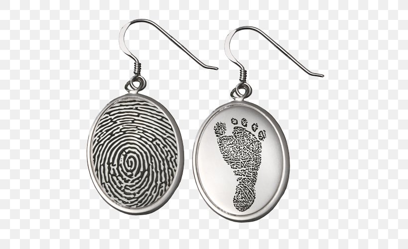Earring Jewellery Fingerprint Silver Charms & Pendants, PNG, 500x500px, Earring, Body Jewelry, Carat, Casket, Charm Bracelet Download Free