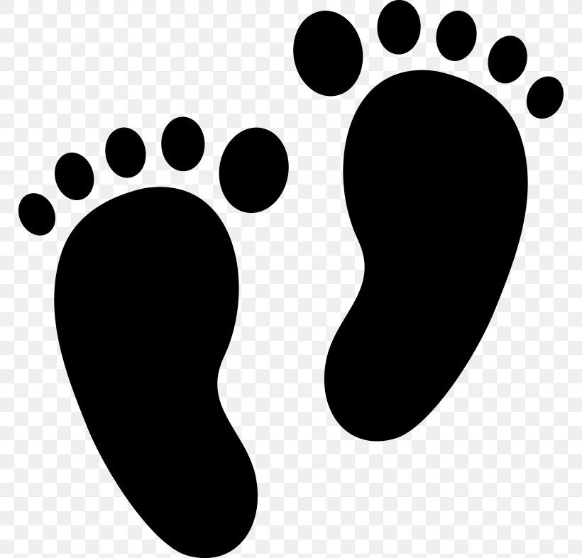 Footprint Silhouette Clip Art, PNG, 768x786px, Footprint, Black, Black And White, Child, Drawing Download Free