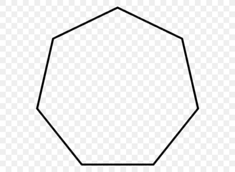 Heptagon Regular Polygon Shape Two-dimensional Space, PNG, 600x600px, Heptagon, Area, Circumscribed Circle, Decagon, Diagonal Download Free