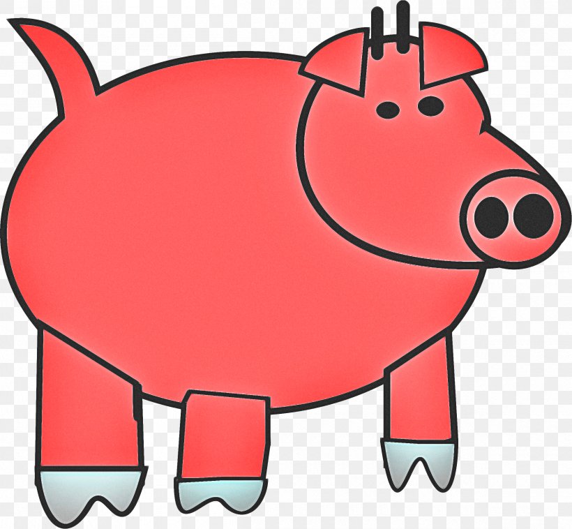 Pig Cartoon, PNG, 2400x2219px, Pig, Cartoon, Character, Drawing, Pink Download Free