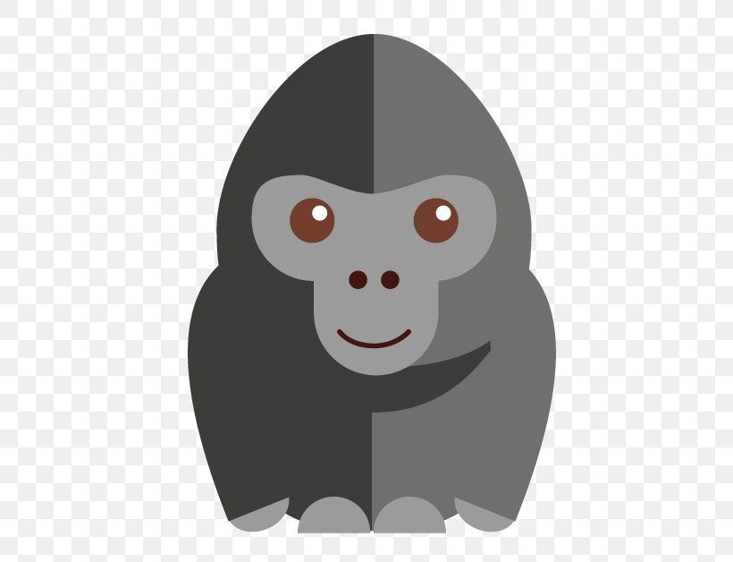 Gorilla Cartoon Orangutan Vector Graphics Image, PNG, 570x628px, Gorilla, Animated Cartoon, Black Hair, Cartoon, Drawing Download Free