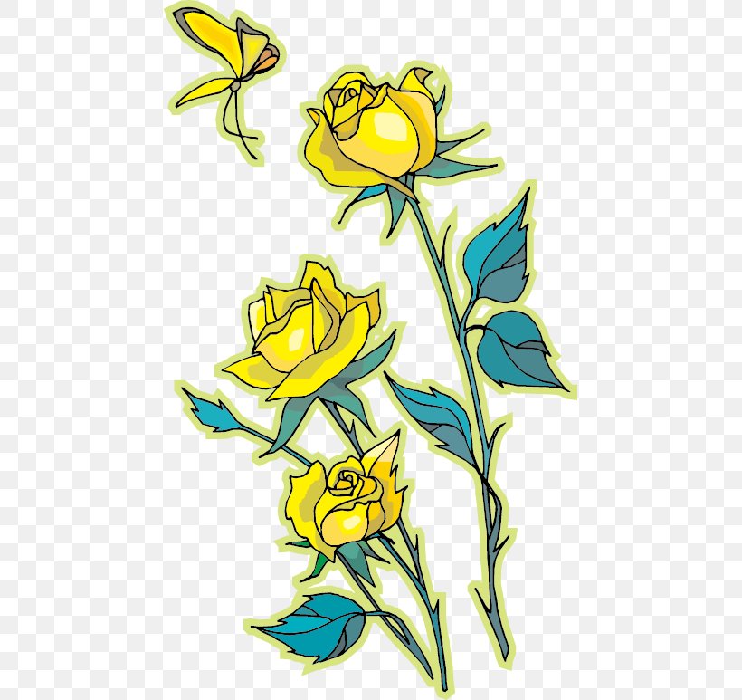 Butterfly Rose Yellow Clip Art, PNG, 457x773px, Butterfly, Art, Artwork, Cut Flowers, Drawing Download Free