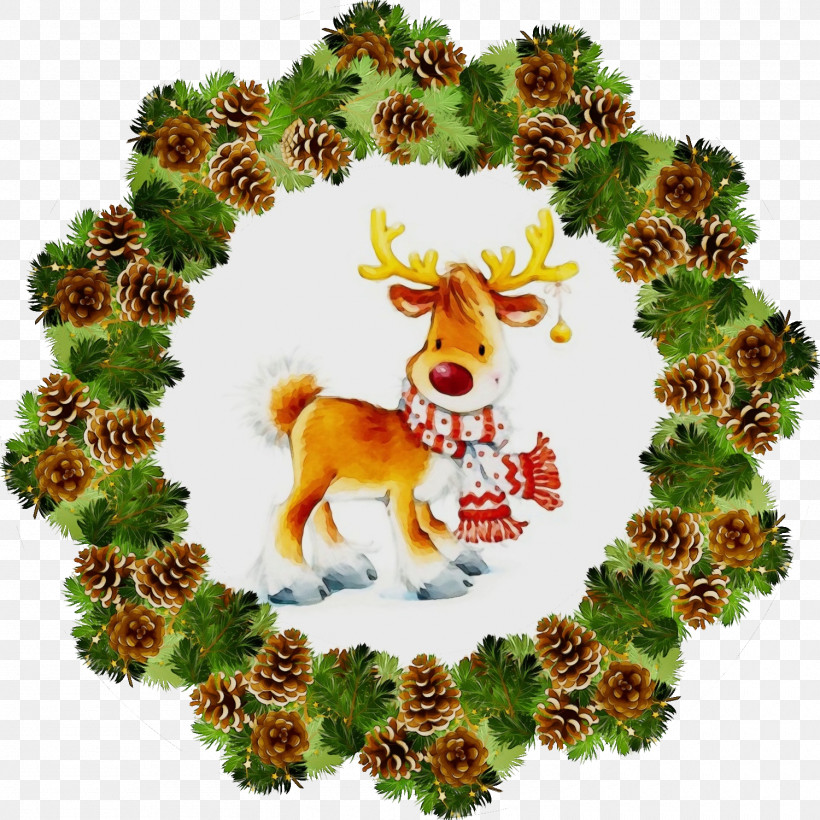 Christmas Day, PNG, 1500x1500px, Watercolor, Antler, Bauble, Christmas Day, Christmas Ornament M Download Free