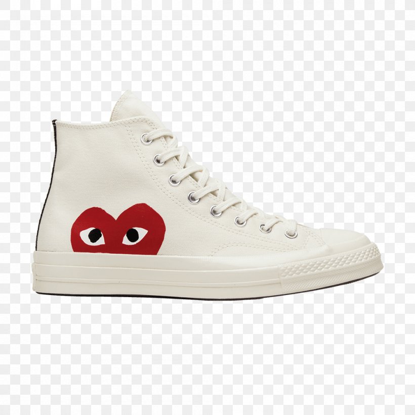 Chuck Taylor All-Stars Comme Des Garcons Converse 70s X Play Cdg Trainers Mens High-top Comme Des Garçons, PNG, 1000x1000px, Chuck Taylor Allstars, Beige, Chuck Taylor, Comme Des Garcons, Converse Download Free