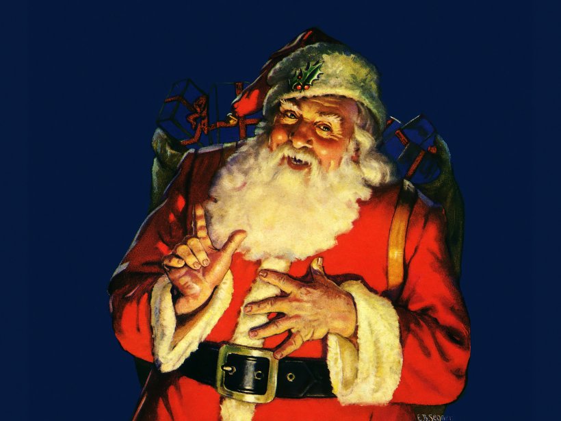 Santa Claus's Reindeer Rudolph Christmas Jolly Old Saint Nicholas, PNG, 1600x1200px, Santa Claus, Beard, Biblical Magi, Christkind, Christmas Download Free