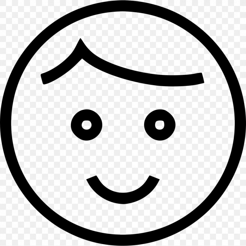 Smiley White Happiness Clip Art, PNG, 980x982px, Smiley, Area, Black, Black And White, Emoticon Download Free
