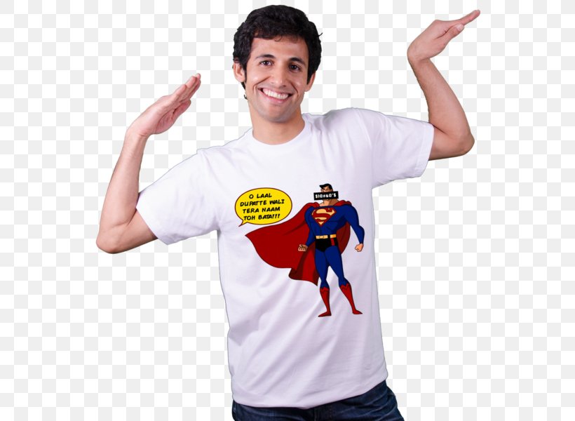 T-shirt Superman Govinda YouTube Bollywood, PNG, 600x600px, Tshirt, Andaz Apna Apna, Bollywood, Clothing, Fictional Character Download Free