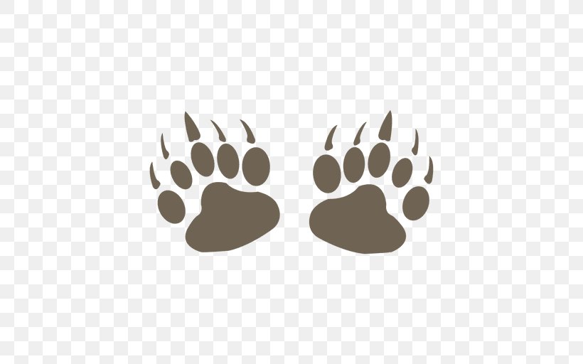 Bear Animal Track Clip Art, PNG, 512x512px, Bear, Animal, Animal Track, Black, Black And White Download Free