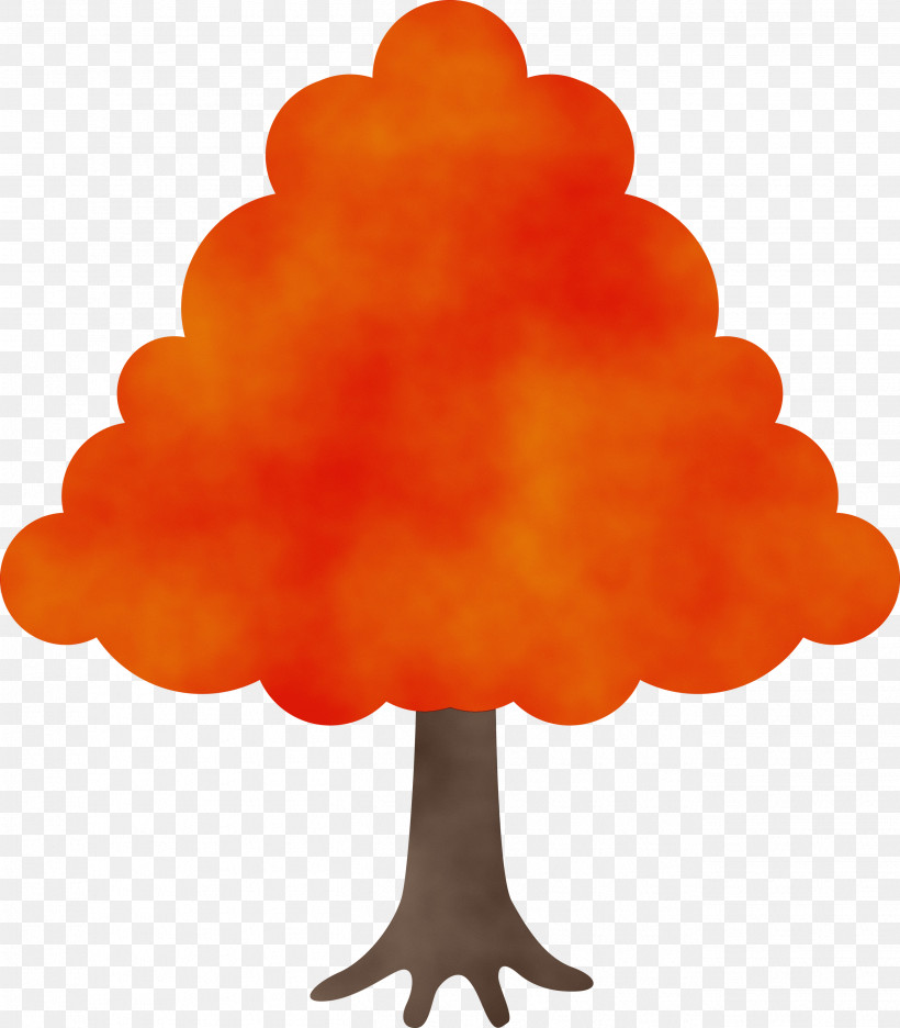 Orange, PNG, 2628x3000px, Tree, Orange, Paint, Watercolor, Wet Ink Download Free
