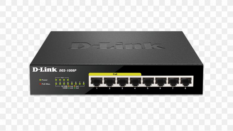 Power Over Ethernet Network Switch Gigabit Ethernet Ethernet Hub, PNG, 1664x936px, Power Over Ethernet, Brand, Computer Network, Dlink, Electronic Device Download Free