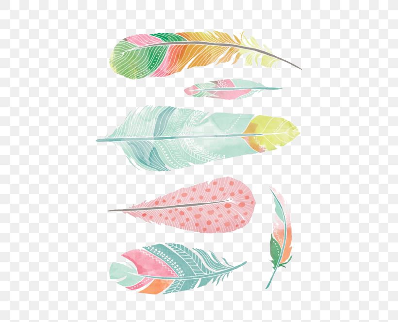 Feather Watercolor Painting Drawing, PNG, 500x664px, Feather, Art, Color, Drawing, Leaf Download Free