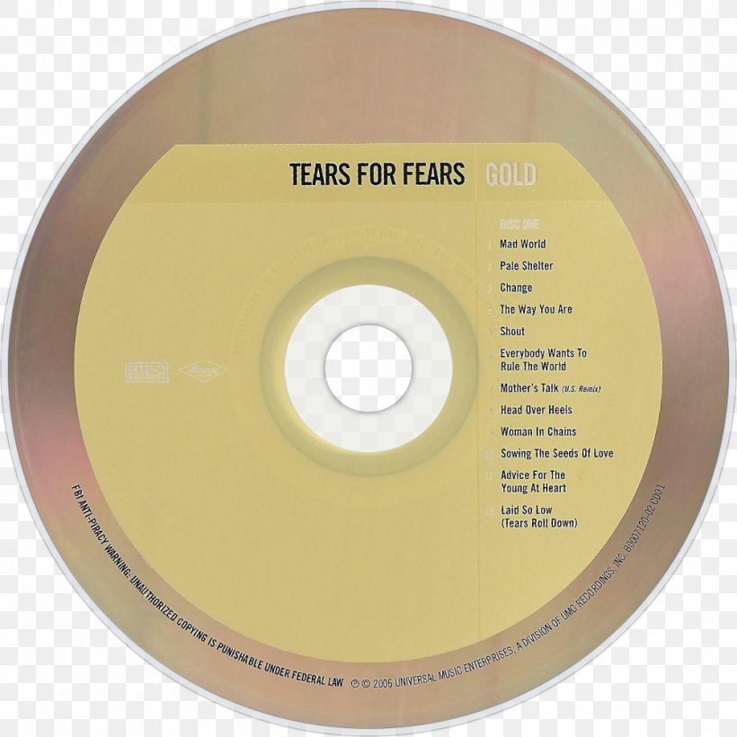 Gold Compact Disc Tears For Fears Gold Compact Disc Album, PNG, 1000x1000px, Watercolor, Cartoon, Flower, Frame, Heart Download Free