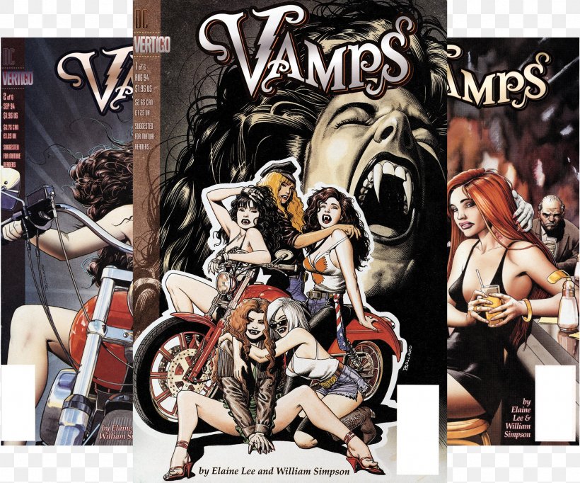 Vamps Comic Book Comics Vertigo Limited Series, PNG, 1921x1600px, Vamps, Advertising, Art, Brian Bolland, Comic Book Download Free