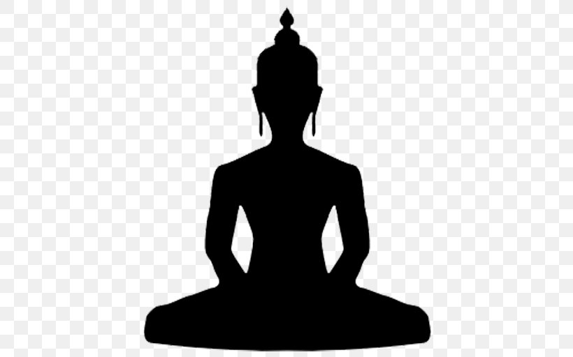 Buddhism Sitting Buddha Buddharupa Buddhist Meditation Vector Graphics, PNG, 512x512px, Buddhism, Balance, Blackandwhite, Buddha, Buddhahood Download Free