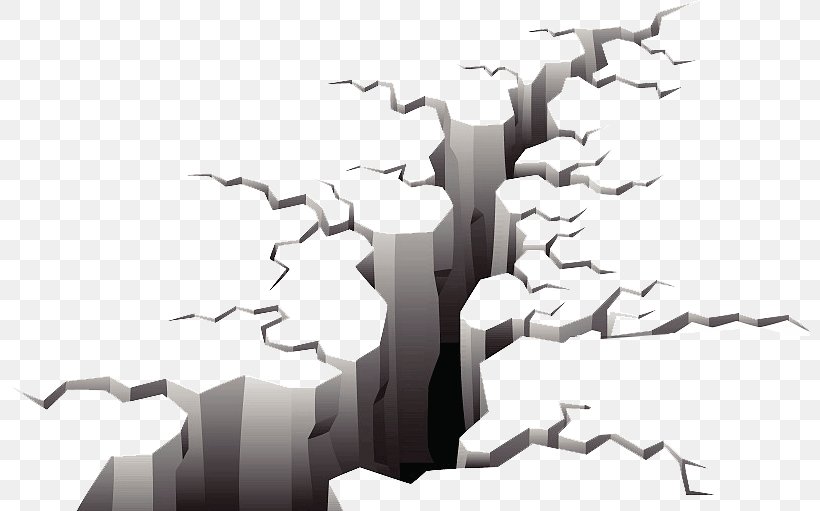 Crack In The Ground Earthquake Illustration, PNG, 800x511px, Earthquake, Art, Black And White, Diagram, Drawing Download Free