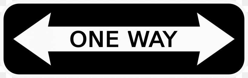One-way Traffic Traffic Sign Clip Art, PNG, 2334x738px, Oneway Traffic, Area, Black, Black And White, Brand Download Free