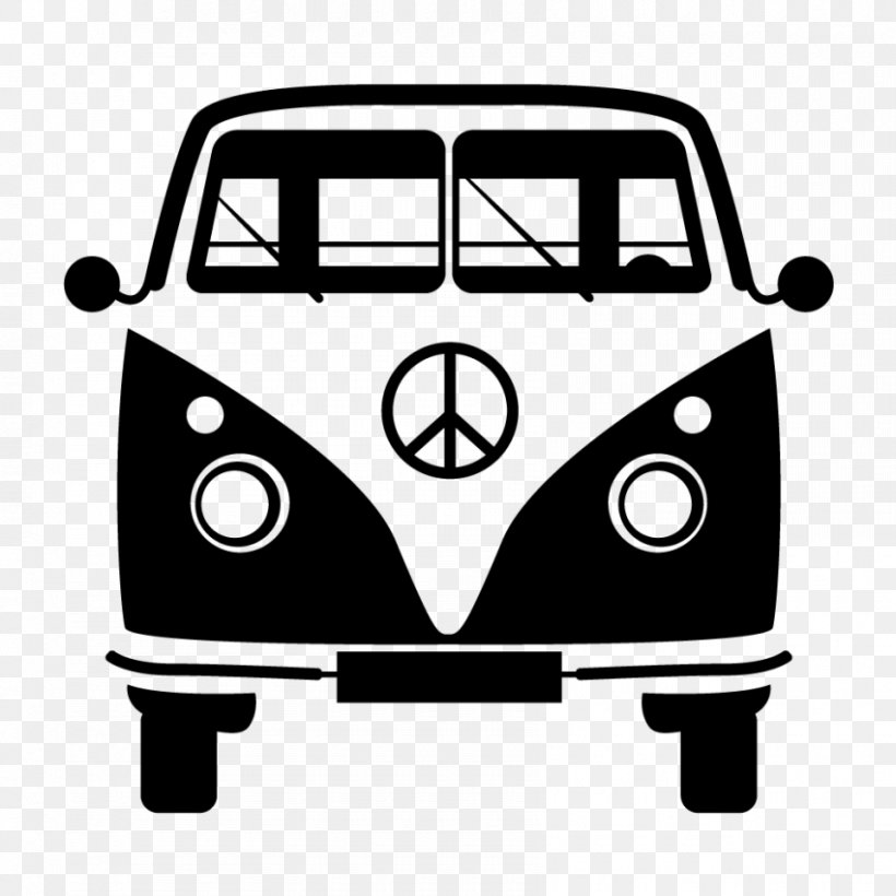 Volkswagen Type 2 Van Sticker Volkswagen Transporter, PNG, 850x850px, Volkswagen, Automotive Design, Black And White, Brand, Car Download Free