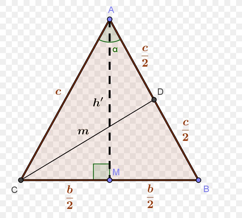 Isosceles Triangle Altitude Formula, PNG, 763x740px, Triangle, Altitude, Area, Centroid, Diagram Download Free