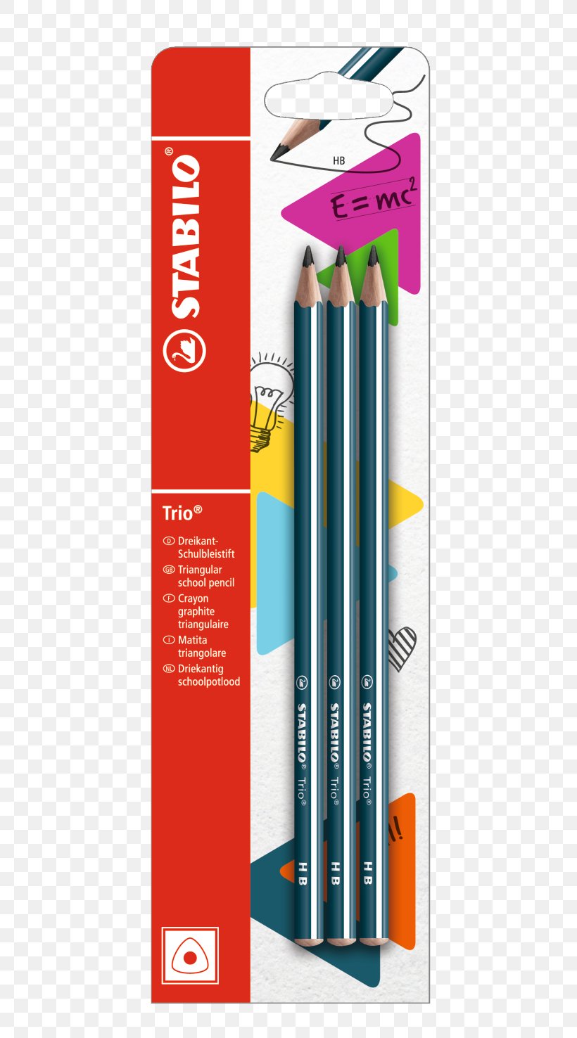 Pencil Schwan-STABILO Schwanhäußer GmbH & Co. KG STABILO Trio 2in1 10er Kartonetui Eraser, PNG, 512x1476px, Pencil, Brand, Color, Colored Pencil, Eraser Download Free