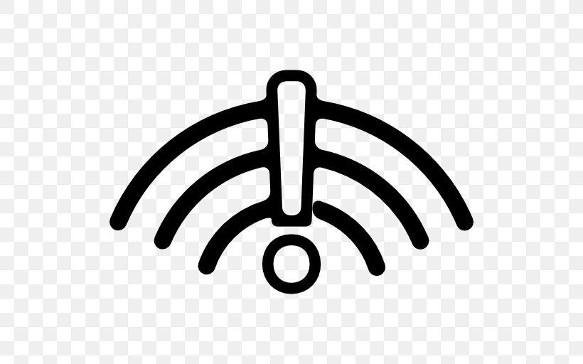 Wi-Fi Symbol Sign, PNG, 512x512px, Wifi, Auto Part, Black And White, Exclamation Mark, Internet Download Free