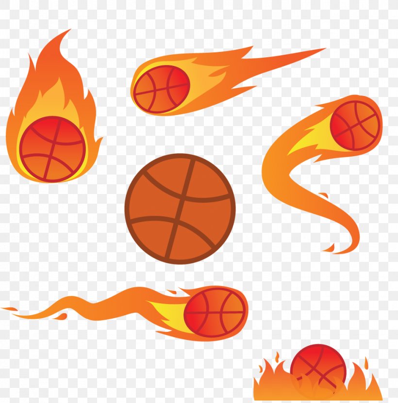 Basketball Euclidean Vector Fire Icon, PNG, 965x978px, Basketball, Ball, Fire, Flame, Flat Design Download Free