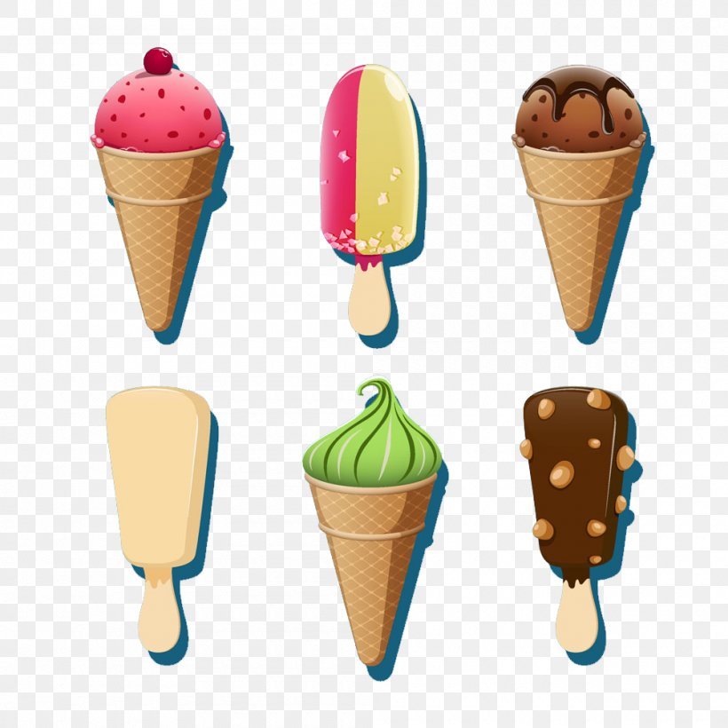 Ice Cream Cone, PNG, 1000x1000px, Ice Cream, Cone, Cream, Dairy Product, Dessert Download Free