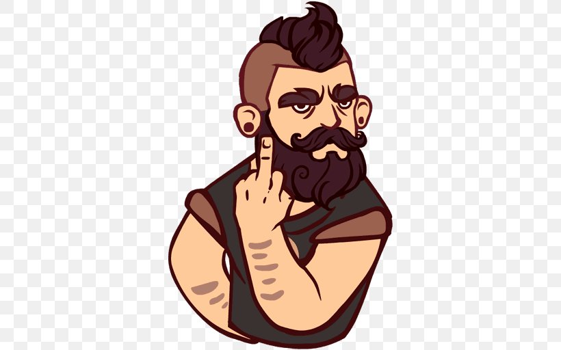 Telegram Sticker VKontakte Beard Олександр Бородач, PNG, 512x512px, Telegram, Arm, Art, Beard, Cartoon Download Free