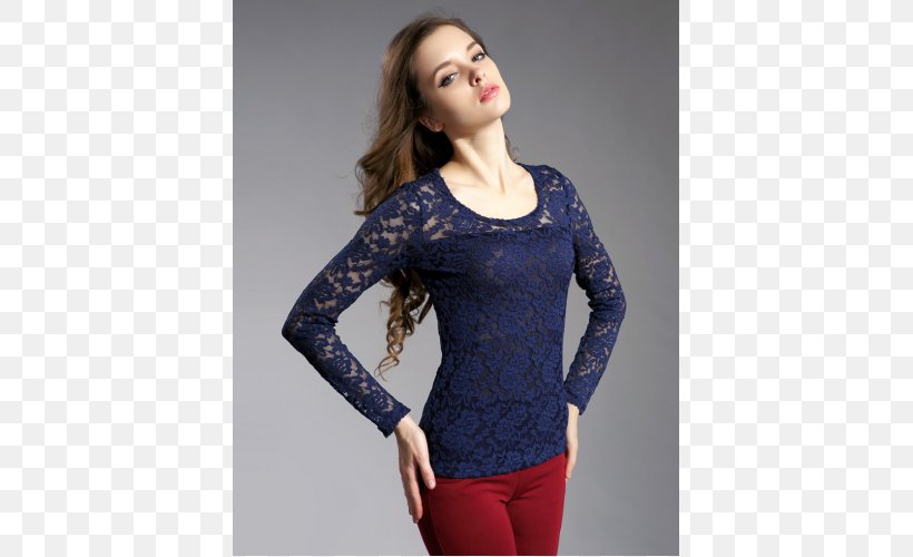 Long-sleeved T-shirt Blouse Long-sleeved T-shirt Top, PNG, 500x500px, Tshirt, Black, Blouse, Blue, Clothing Download Free