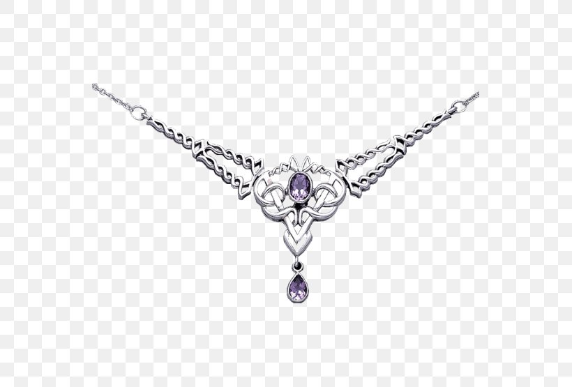 Necklace Jewellery Charms & Pendants Gemstone Clothing Accessories, PNG, 555x555px, Necklace, Amethyst, Body Jewelry, Celtic Cross, Celtic Knot Download Free