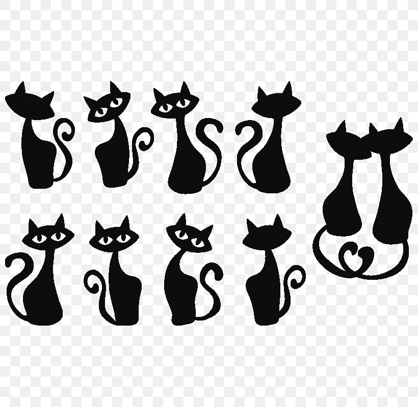 Cat Clip Art Silhouette Black Paw, PNG, 800x800px, Cat, Black, Black And White, Carnivoran, Cat Like Mammal Download Free