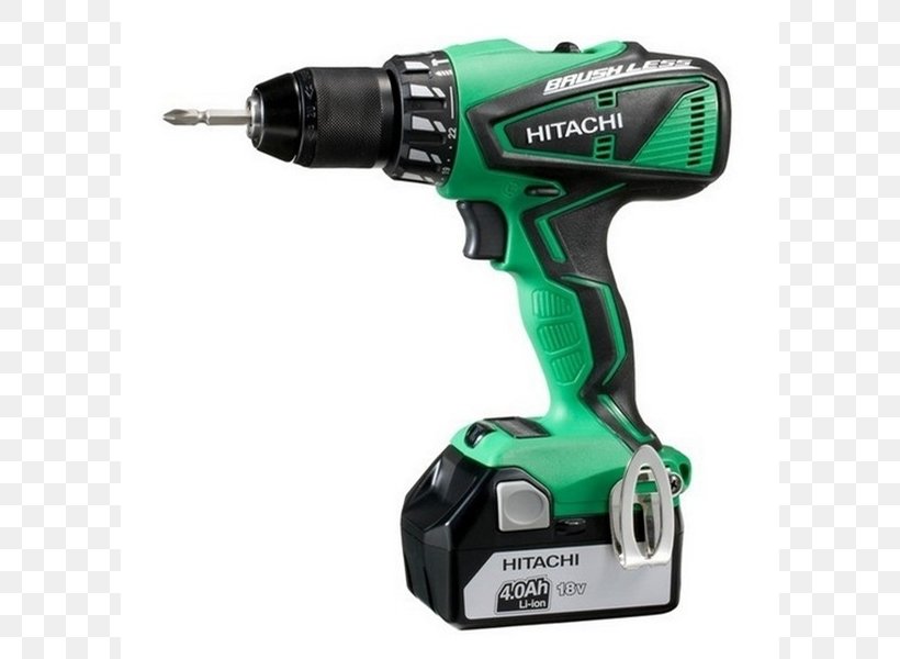 Screw Gun Hitachi Augers Tool Brushless Perceuse Visseuse A Percussion 2x18V 4Ah, PNG, 600x600px, Screw Gun, Augers, Drill, Drilling, Hammer Drill Download Free