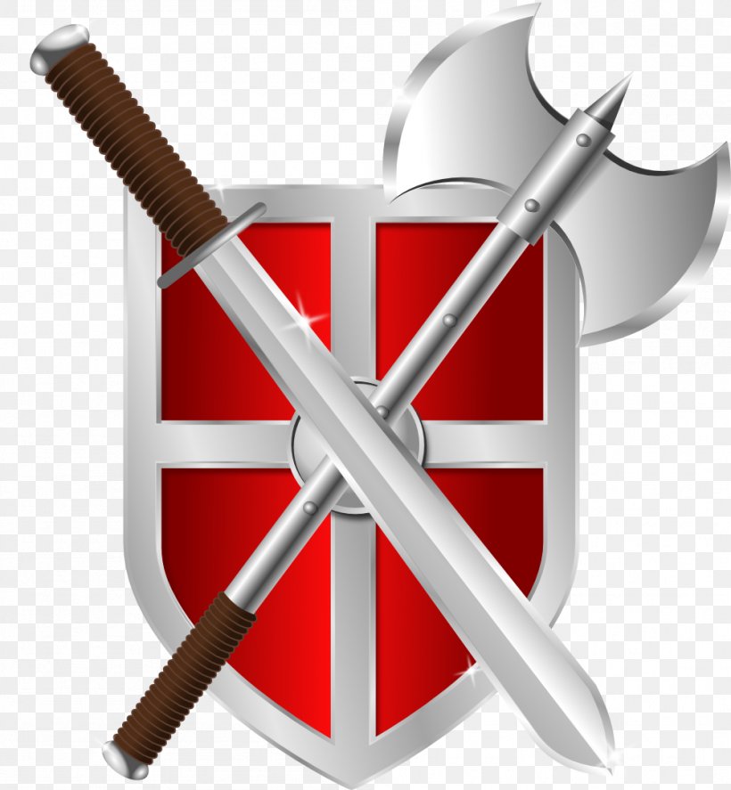 Shield Sword Clip Art, PNG, 999x1081px, Shield, Baseball Equipment, Battle Axe, Cold Weapon, Knight Download Free