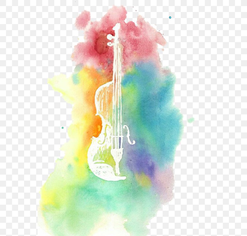Violin Watercolor Painting Drawing, PNG, 570x784px, Watercolor, Cartoon, Flower, Frame, Heart Download Free