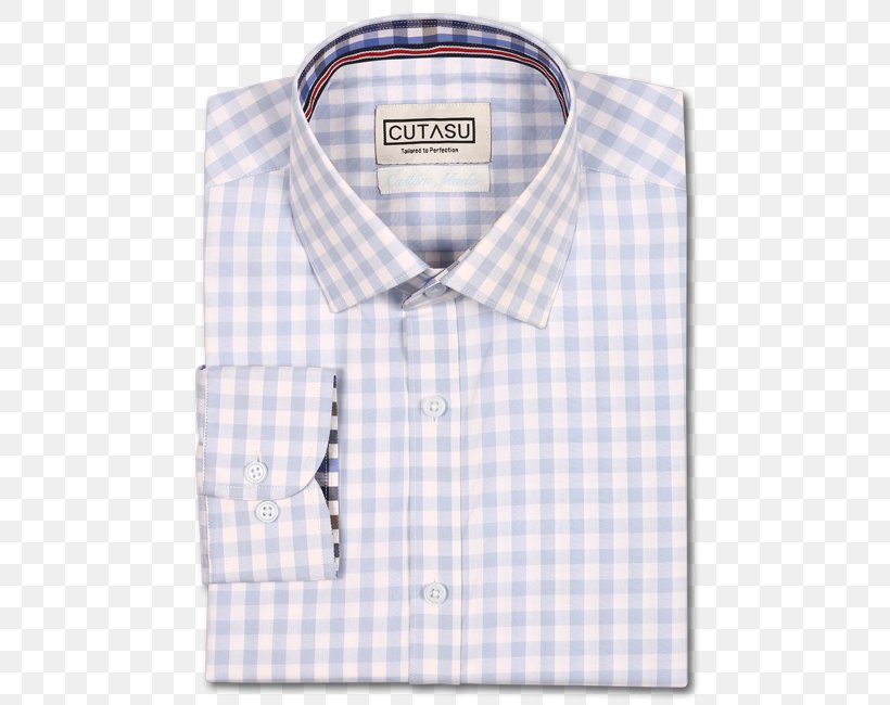 Dress Shirt Check Blue Textile, PNG, 650x650px, Shirt, Blue, Brand, Button, Check Download Free