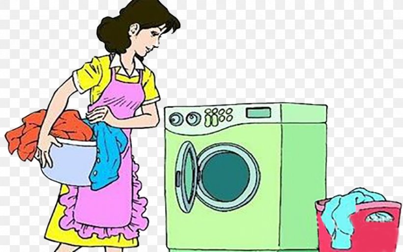 Washing Machine Clothing Laundry Dishwashing, PNG, 878x551px, Washing, Area, Art, Cartoon, Cleaning Download Free