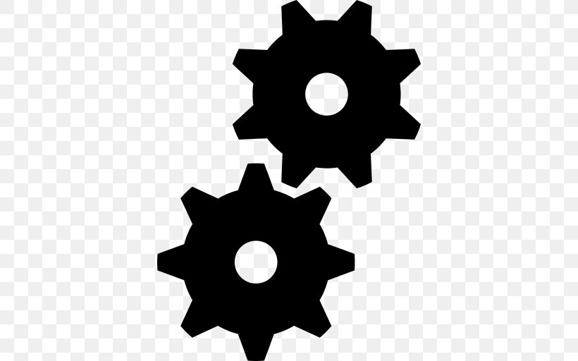 Gear Clip Art, PNG, 512x512px, Gear, Black And White, Black Gear, Flat Design, Hardware Accessory Download Free