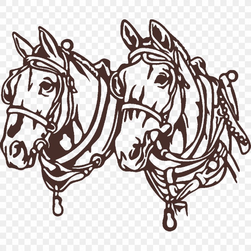 Belgian Horse Clydesdale Horse Draft Horse Percheron Clip Art, PNG, 1000x1000px, Belgian Horse, Art, Black And White, Bridle, Carnivoran Download Free
